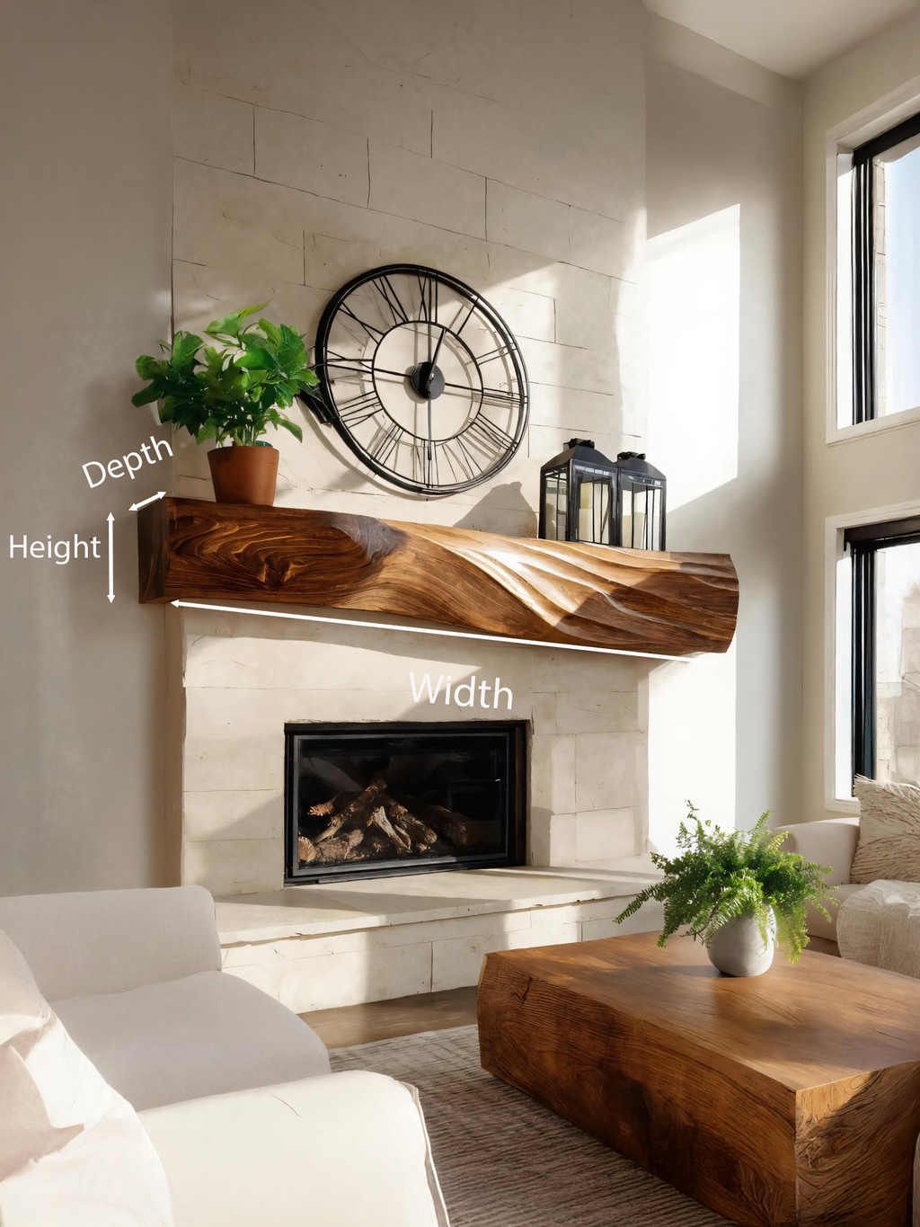 Modern Wooden Fireplace Mantel For Cozy Home Interior